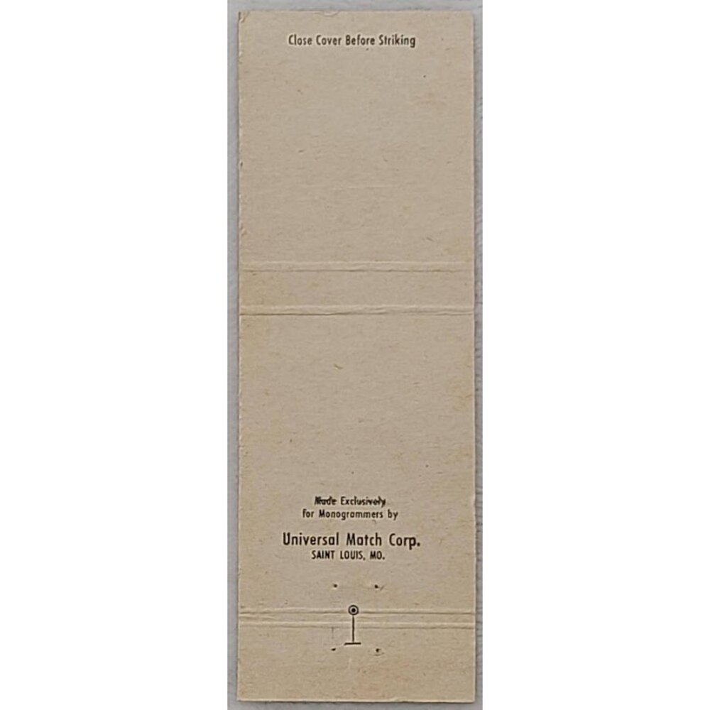 Vintage Front Strike Matchbook Cover Wedding Matchbook Diane & Alex October 1963 - Picture 2 of 4